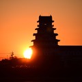 Photos: お城に沈む夕日