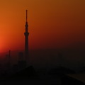 日没と東京スカイツリー