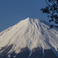 雲がかかってない富士山