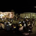 2012年8月26日　｢郡上踊り｣開始前のプレイベント　　太鼓演奏　　郡上八幡旧庁舎記念館前　　360度パノラマ写真