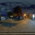 360度パノラマ写真　京都　八坂の塔(法観寺五重塔)　夜景　HDR