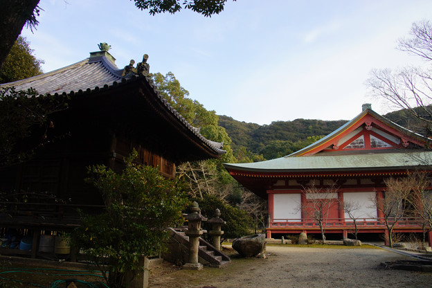 太山寺　護摩堂と本堂