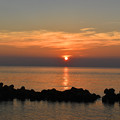 明神岬から観る夕陽