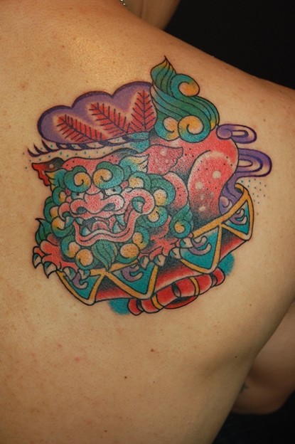 シーサーのタトゥー　Okinawa&#039;s Traditional Amulet Tattoo