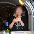 Photos: 38　2003_6_28 カシオペア（上り）食堂車で乾杯　またもワイン！