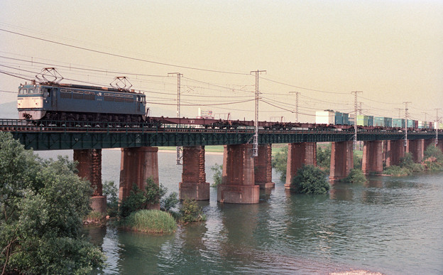 【ネガ】EF65貨物列車　1987年頃