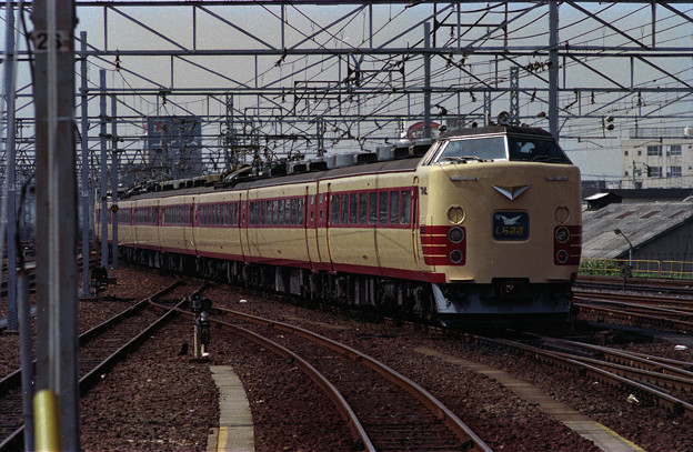 【ネガ】（再スキャン）7両編成　特急しらさぎ　1985年　名古屋