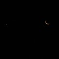 写真: 三日月と金星6444