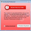 写真: Live-Security-Professional-Weak-Protection-alert