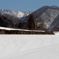 雪景色の棚田