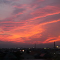 写真: 福島の夕焼け