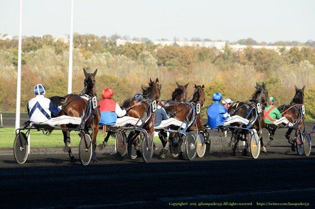 態勢が整いながらコーナーに向かう各馬[151109ヴァンセンヌC3’Prix Abel Bassigny’(GII)]