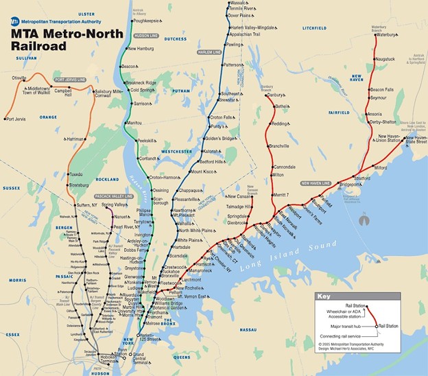 写真: メトロノース鉄道 路線図