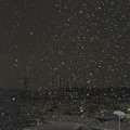 写真: 2月15日、未明の雪(2)