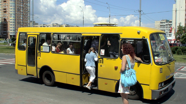 キエフ市内の路線バス