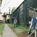 写真: 路地と自転車