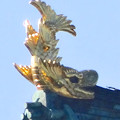 東門前から見た、名古屋城天守閣の金シャチ - 2