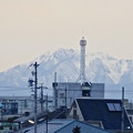 写真: 春日井市内から見えた、雪を頂く伊吹山 - 2