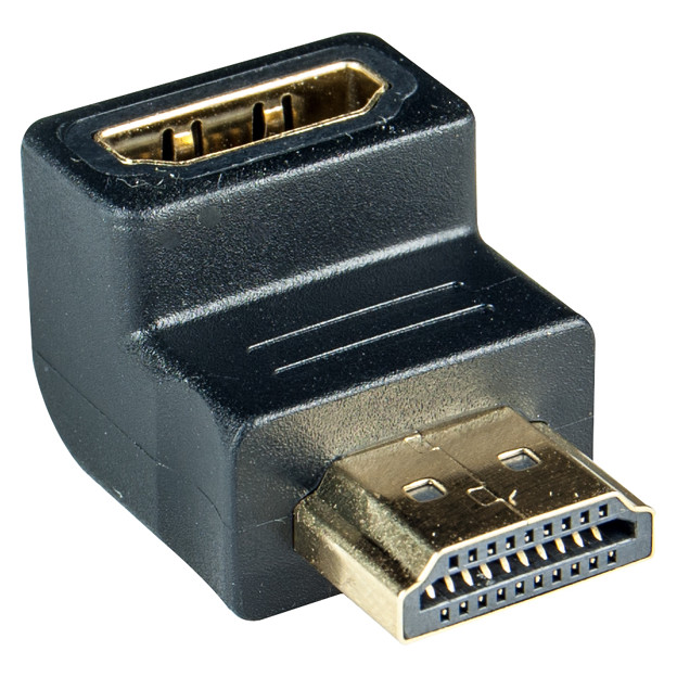 HDMI Right Angle Adapter, HDMI Male to HDMI Female, 90 Degree Adapter