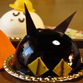 写真: 魔女の黒猫ケーキ。