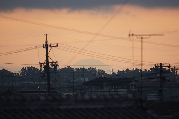 写真: 自宅から富士山が見えた！