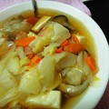 写真: 豆腐入り野菜スープ