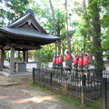 写真: 泉龍禅寺(狛江)-03a六地蔵と手水舎