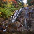 写真: 紅葉のナメ滝