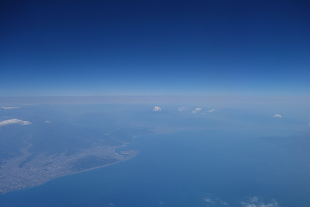 機中から見た富士山