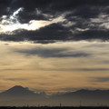 2013年9月16日午後4時53分の西の空と富士山