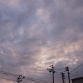 写真: 落陽方向の空模様