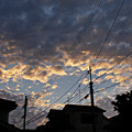 写真: 夕焼け雲と遊ぶ　１