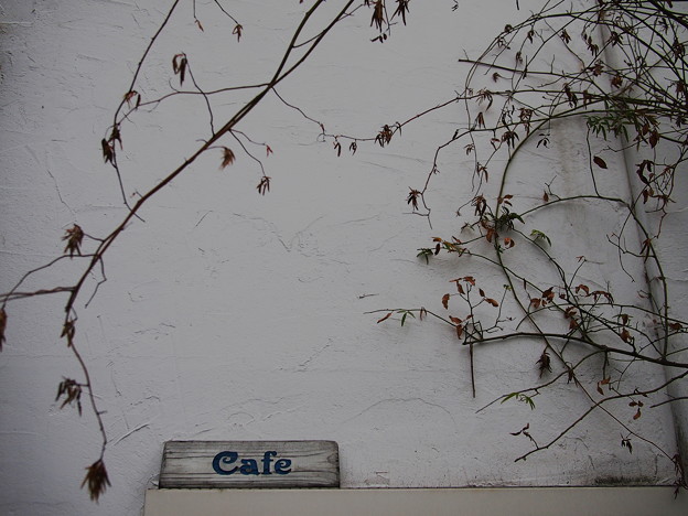 写真: 白壁のCafe