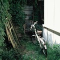 写真: 椅子と自転車