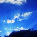 写真: 夕景・・雲間からの光芒　　09：03　　（17：33）