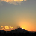 ２８日の夕景富士