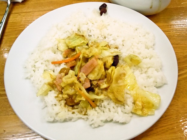 ベーコンエッグ野菜curry＠夢民?