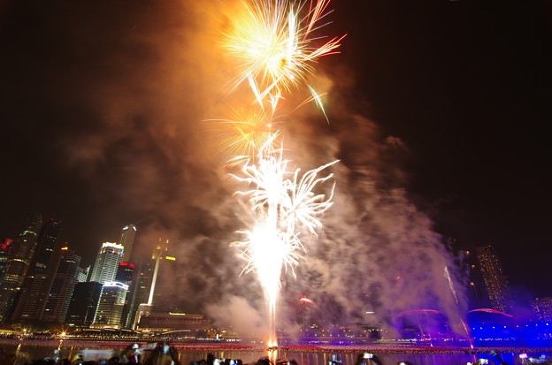 New Year Fireworks 2015 Marina Bay