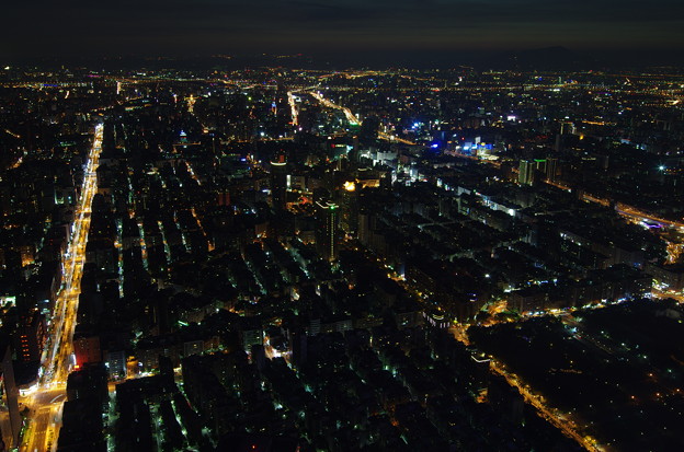 写真: 台北101の夜景
