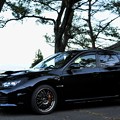 奥琵琶湖の黒い愛車