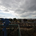写真: 備前丸にあった観光望遠鏡と、姫路城下