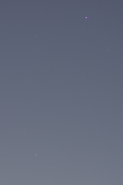 写真: ベランダからアイソン彗星とスピカ