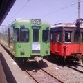 ある日の銚子電鉄：外川駅にて、クハ2501とデハ801の並び♪