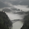 川霧の第一只見川橋梁