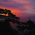 東京、式根島のぐんじ山展望台からの日の出