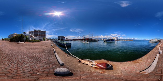 写真: 2012年8月21日　清水港日の出埠頭 360度パノラマ写真 (2) tonemapped