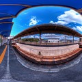 2012年8月27日　明知鉄道 恵那駅　プラットホーム　　360度パノラマ写真tonemapped