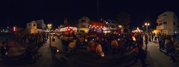 写真: 2012年10月8日　掛川大祭 夜祭　(2) 360度パノラマ写真