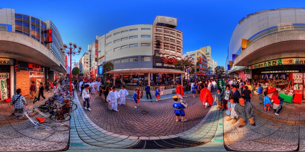 写真: 2013年4月7日　静岡まつり　大御所花見行列　360度パノラマ写真(3) HDR