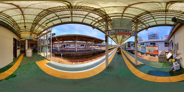 写真: 360度パノラマ写真　掛川・天竜浜名湖鉄道　掛川駅(1) HDR